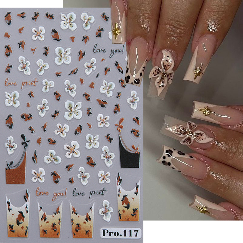 Unique Leopard Print Sweet and Spicy Nail Stickers